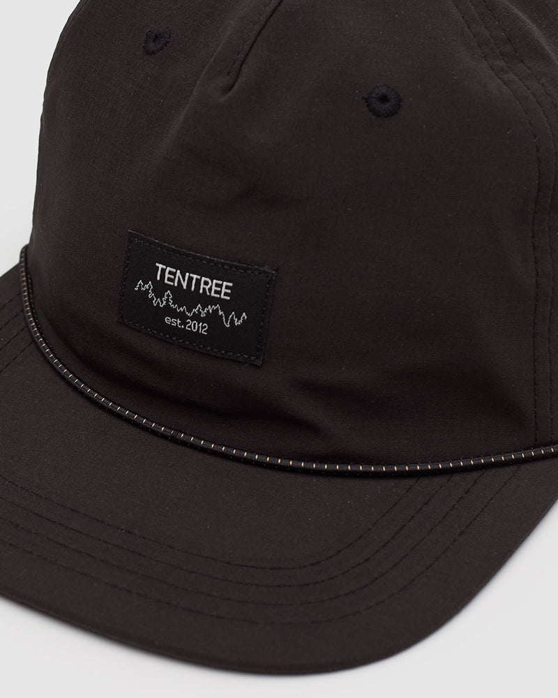 Black-5-Panel-Flat-Brim-Medium-Baseball-Cap
