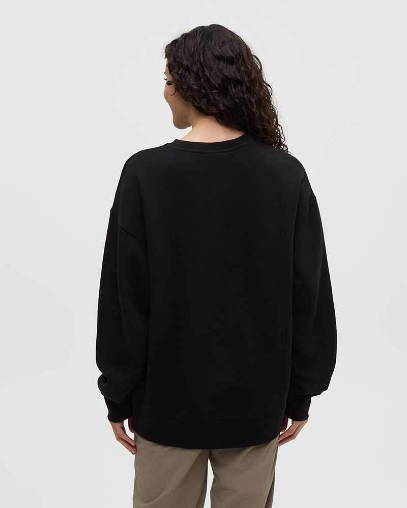 Black-Crew-Neck-Graphic-Longsleeve-Sweatshirt