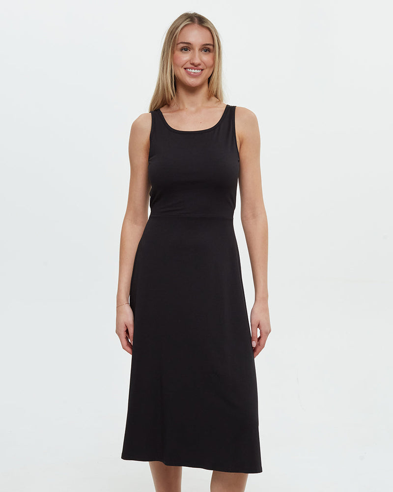 Tentree Women's Cut-Out Back Midi Dress | Ecolife Tentree Women's Cut-Out Back Midi Dress | Ecolife