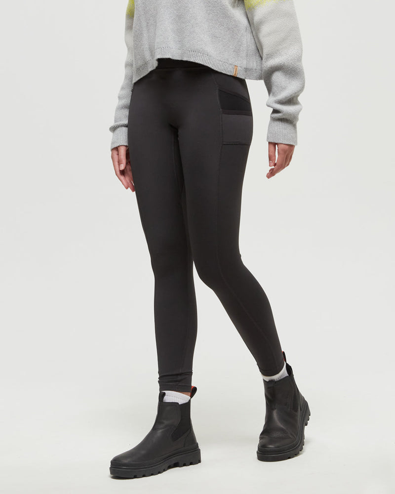 Black-High-Rise-Brushed-Legging *Model is 5'9", wearing size S