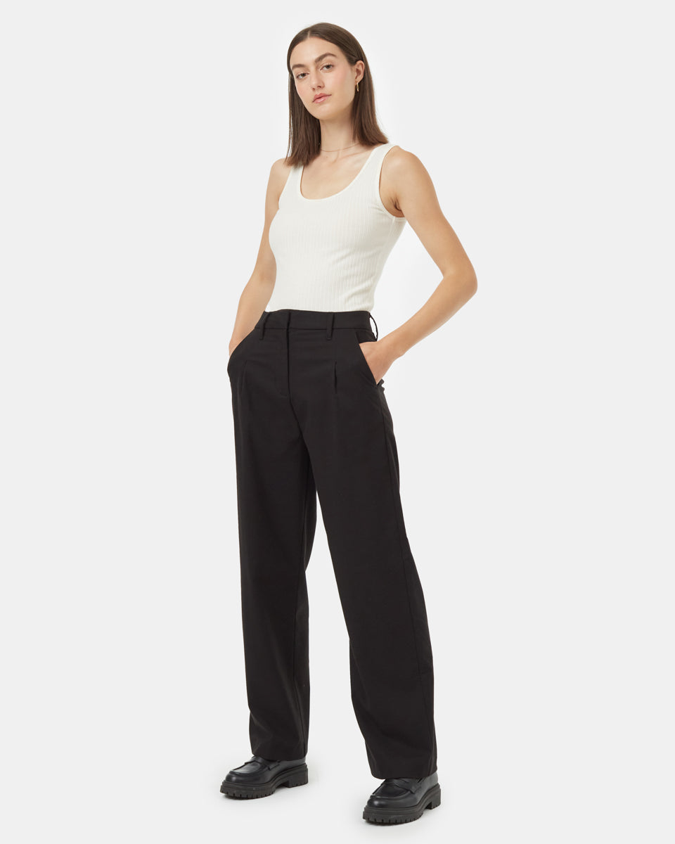 Soft EcoTwill Pleat Front Pant | Recycled Materials