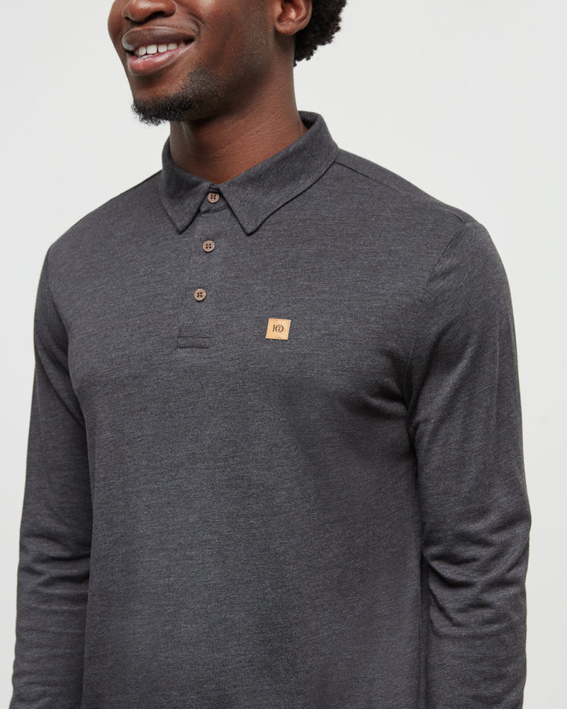 Black-Regular-TreeBlend-Longsleeve-Polo