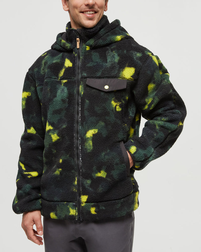 Black-Relax-Bonded-Sherpa-Fleece-Zip-Jacket