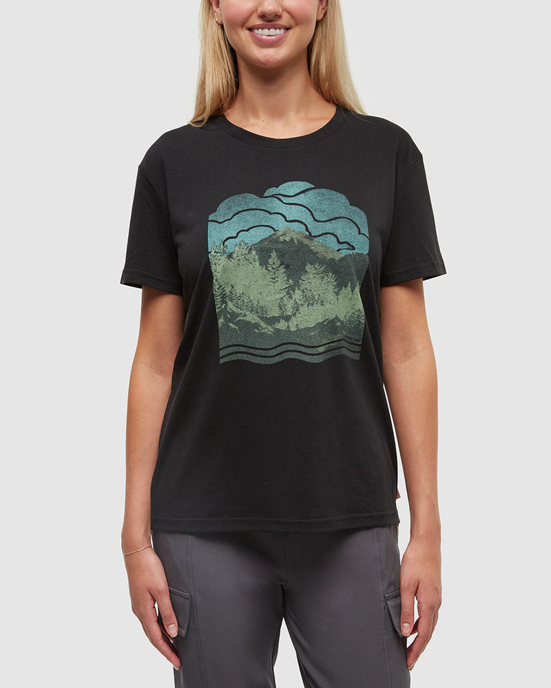 Black-Relax-Printed-Graphic-TreeBlend-T-Shirt