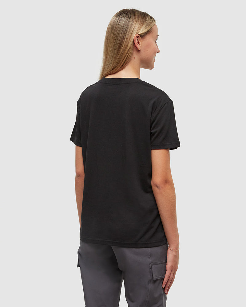 Black-Relax-Printed-Graphic-TreeBlend-T-Shirt