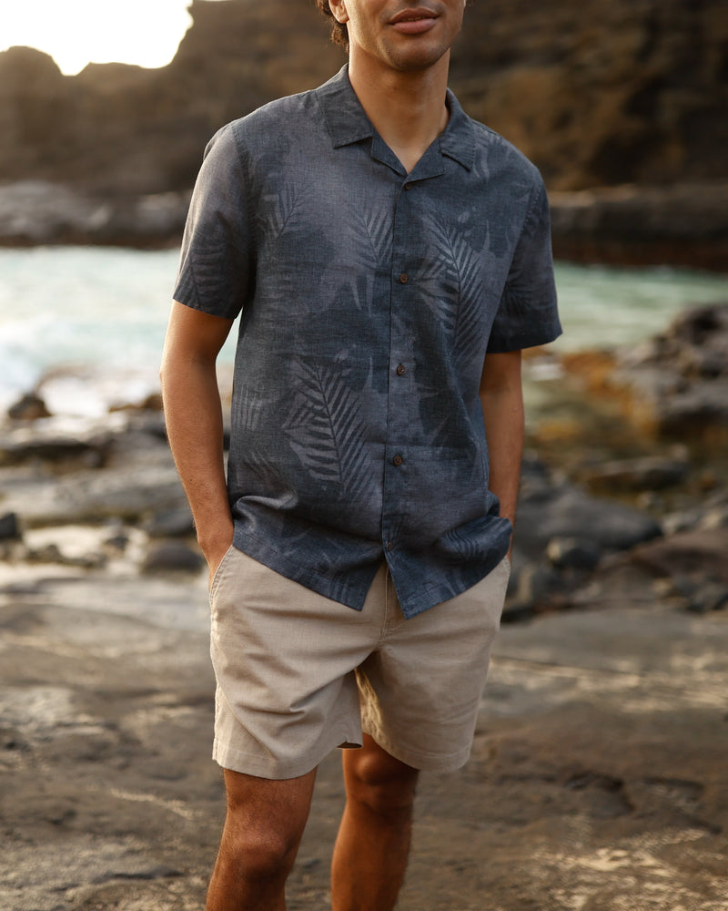 Black-Relax-Shortsleeve-Graphic-Button-Up