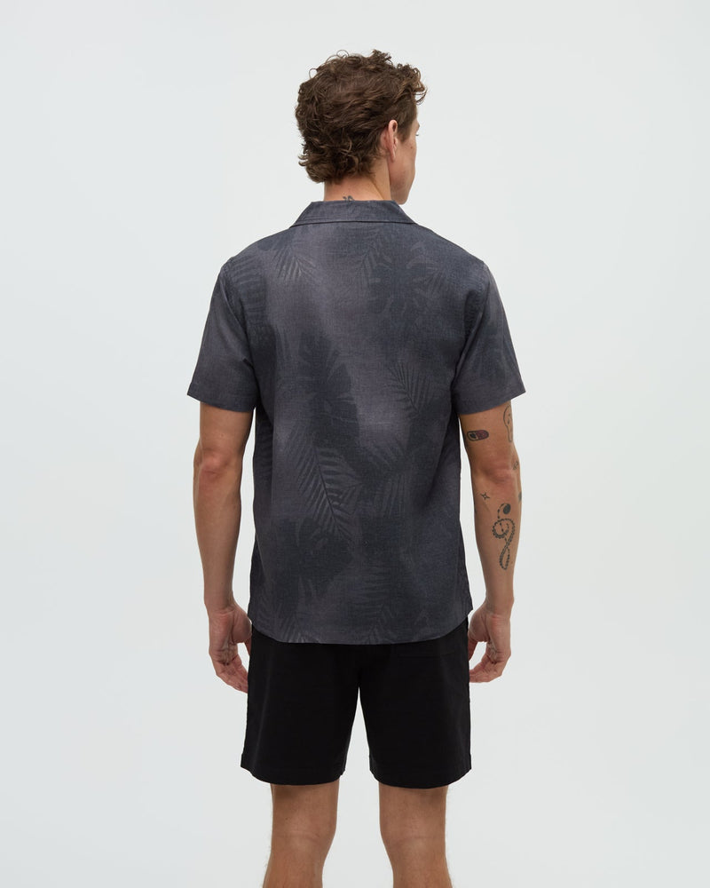 Black-Relax-Shortsleeve-Graphic-Button-Up