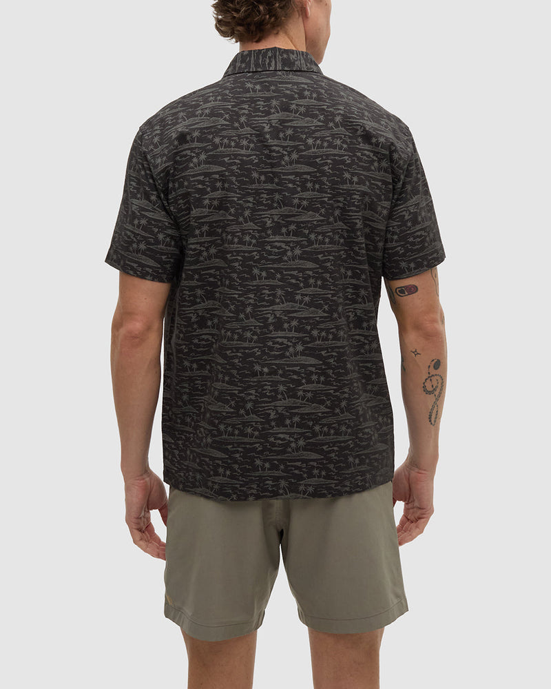 Black-Relax-Shortsleeve-Graphic-Button-Up