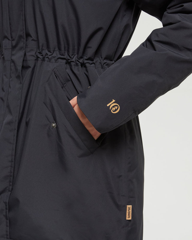 Black-Relax-Water-Repellant-Hooded-Rain-Jacket