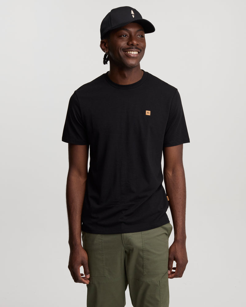 Black-Treeblend-Regular-Fit-Crew-Neck-T-shirt