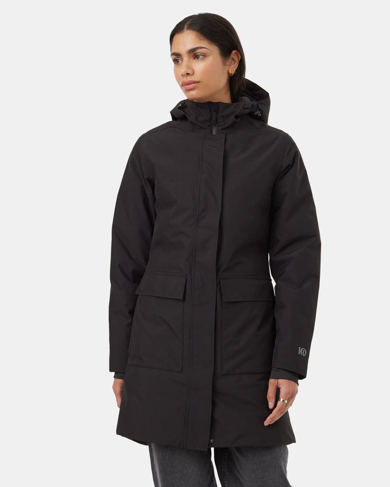 Black-Water-Repellent-Hooded-Long-Parka
