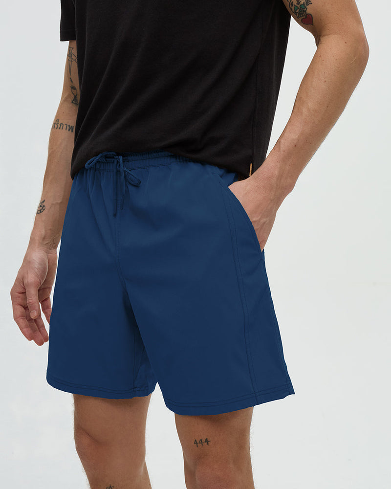Blue-Adjustable-Active-Shorts