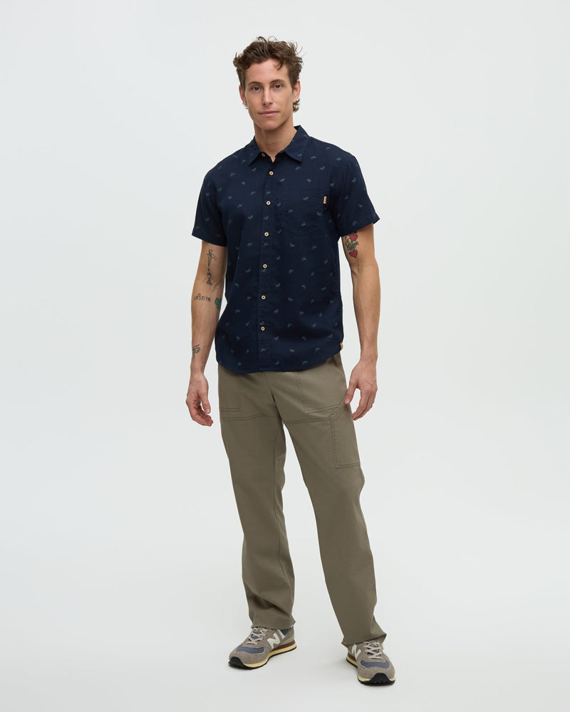 Blue-Dobby-Regular-Collar-Short-Sleeve-Shirt
