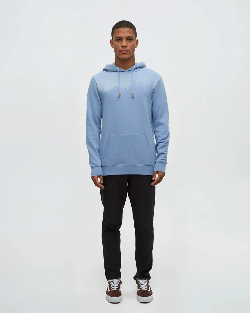 Blue-Heather-Fleece-Regular-Fit-Set-In-Hoodie