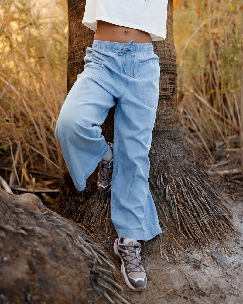 Blue-High-Rise-Denim-Wide-Leg-Pant