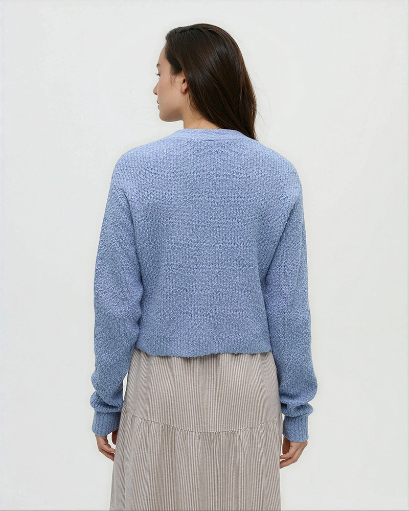 Blue-Highline-Boucle-Cardigan