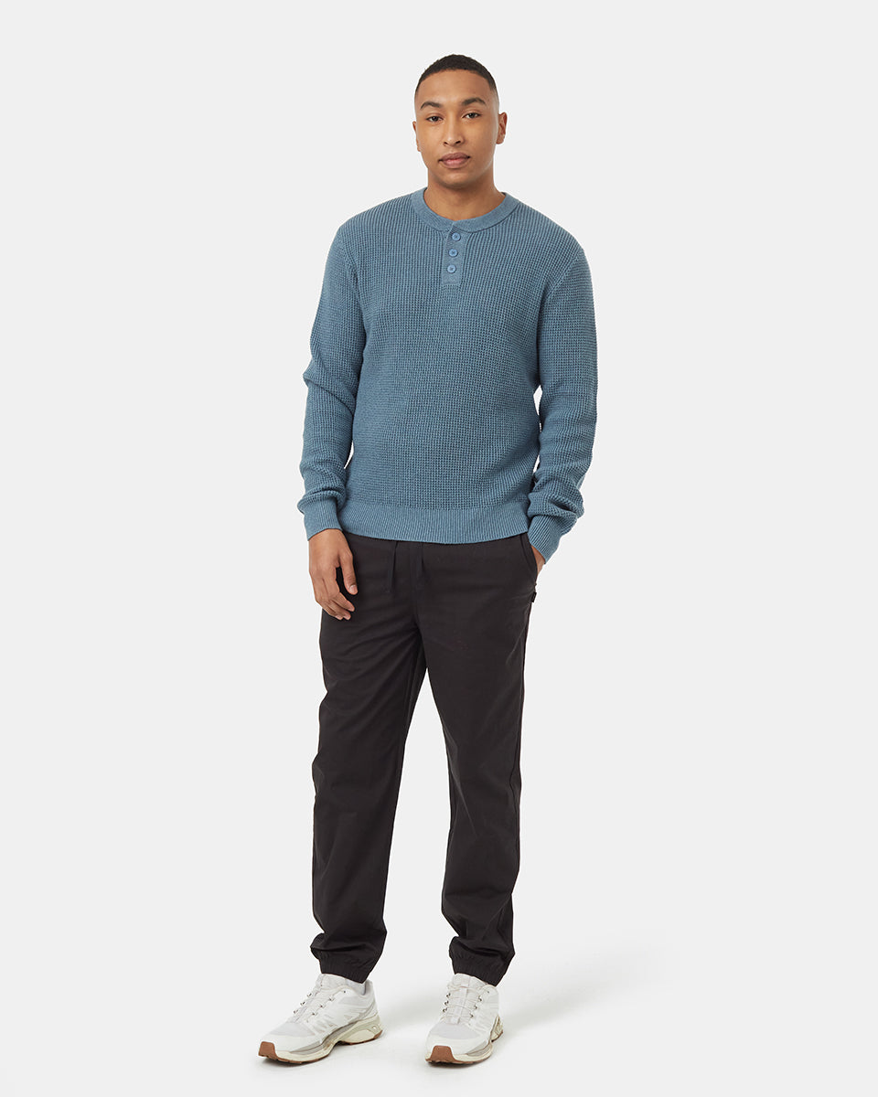 Mens Highline Henley Sweater | Organic Cotton