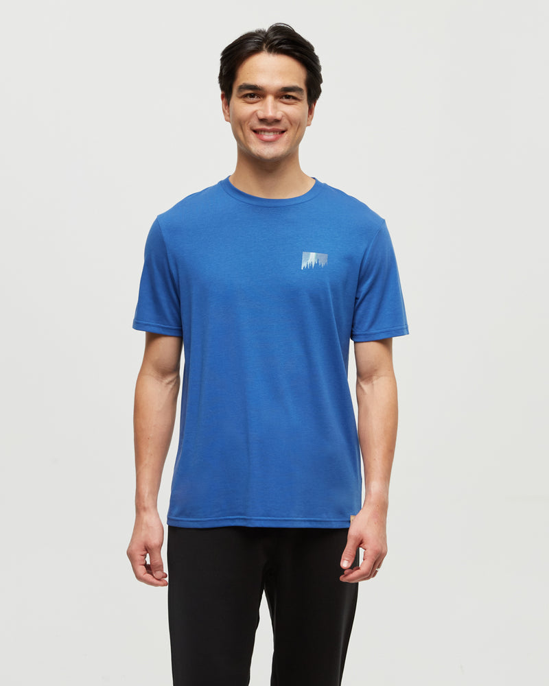 Blue-Printed-Graphic-TreeBlend-T-Shirt