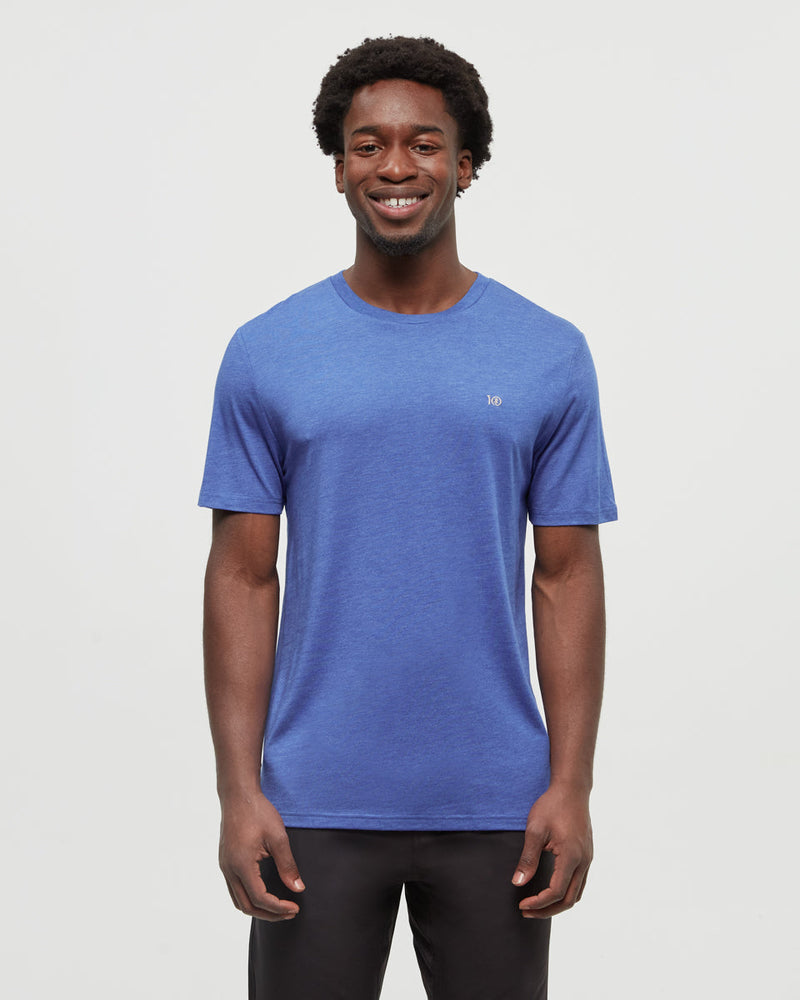 Blue-Regular-Fit-Crew-Neck-T-shirt
