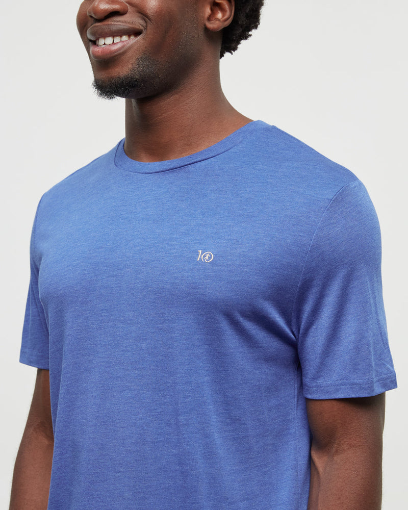 Blue-Regular-Fit-Crew-Neck-T-shirt