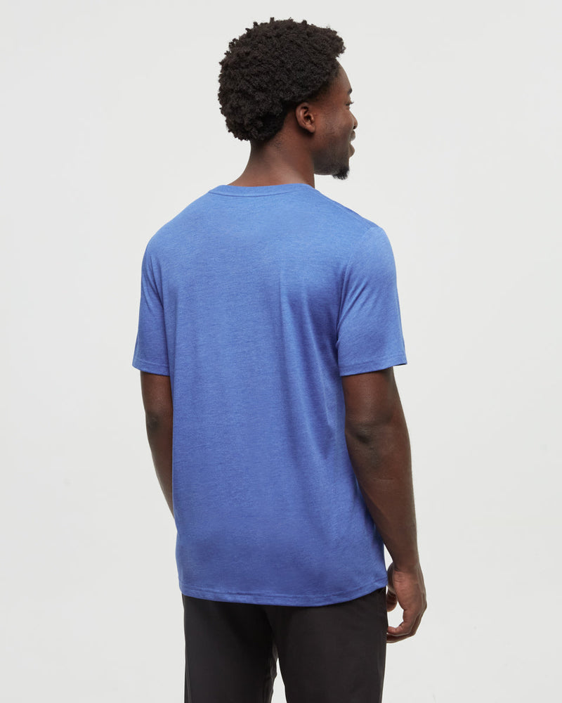 Blue-Regular-Fit-Crew-Neck-T-shirt