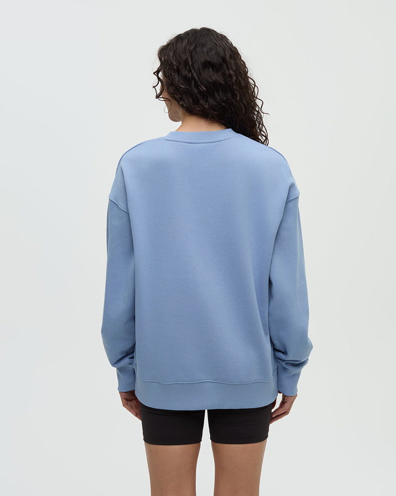 Blue-Relaxed-Graphic-Crew-Neck-Sweatshirt
