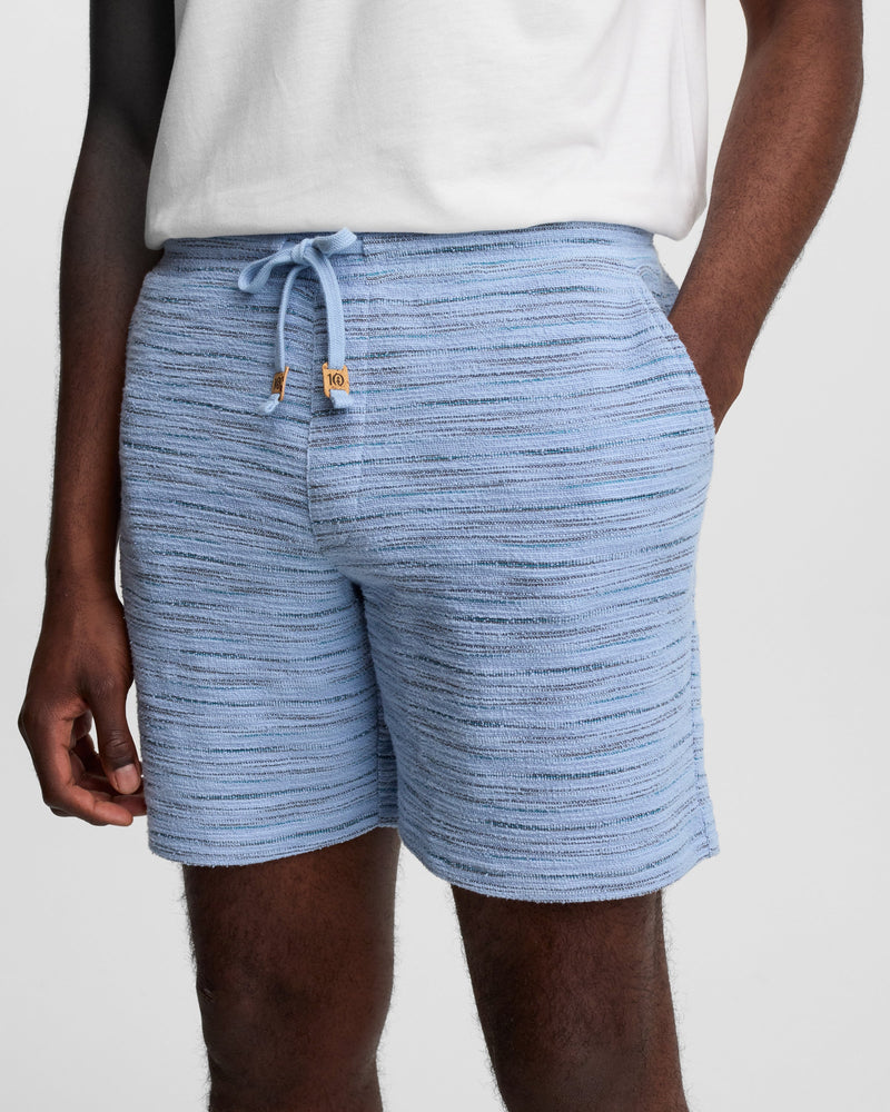 Blue-Slub-Cotton-Drawstring-Short