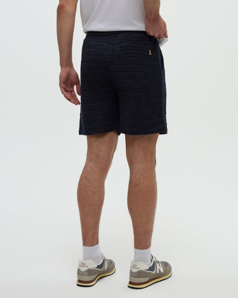 Blue-Slub-Cotton-Drawstring-Short