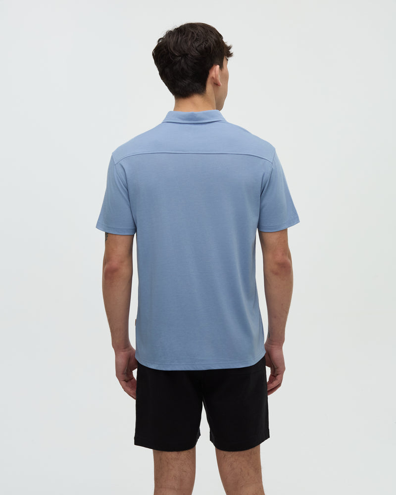 Blue-TreeBlend-Shortsleeve-Button-Shirt