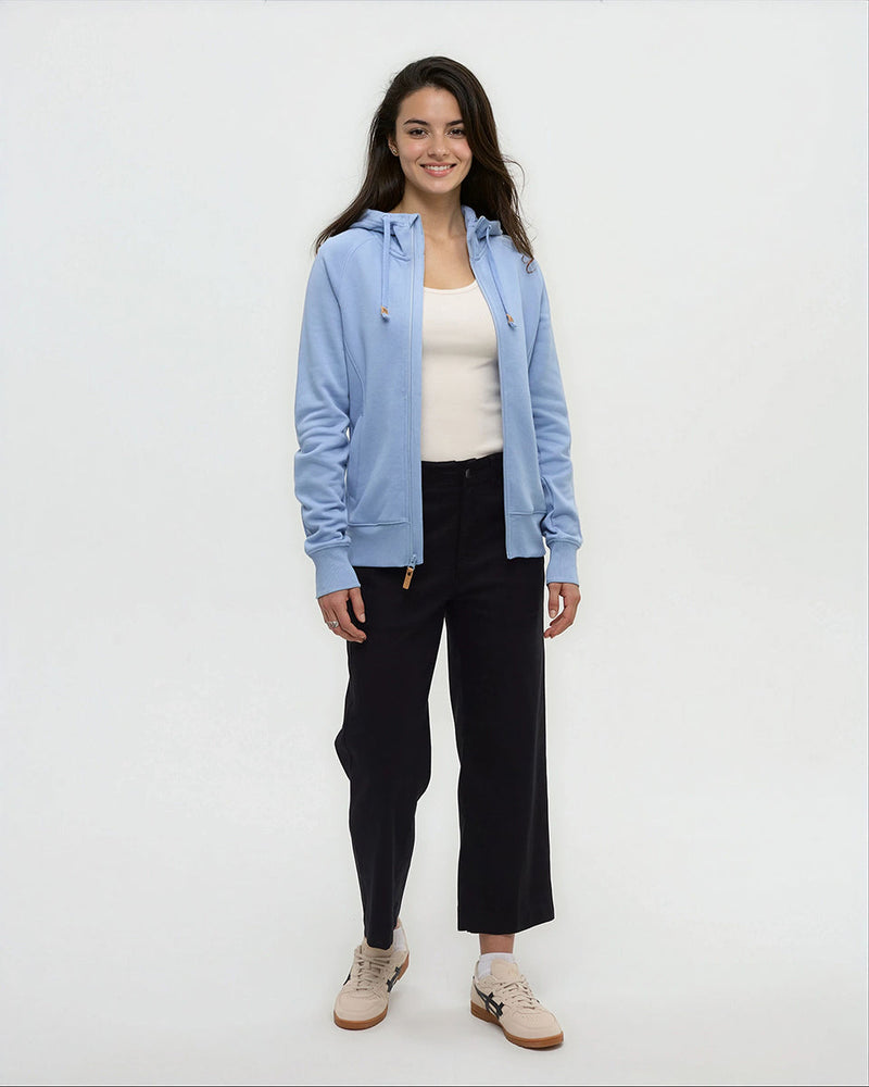 Blue-TreeFleece-Rib-Panel-Raglan-Zip-Hoodie