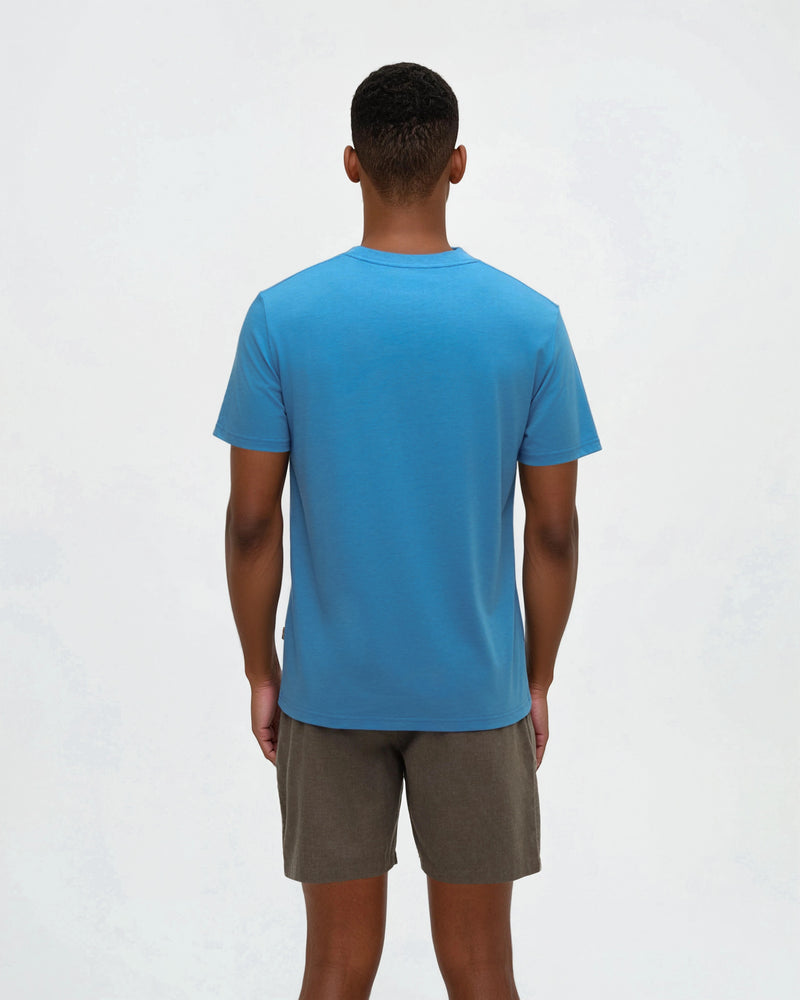 Blue-Treeblend-Regular-Fit-Crew-Neck-T-shirt