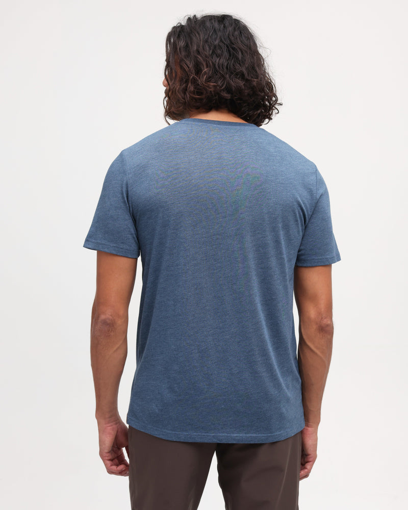 Blue-Treeblend-Regular-Fit-Crew-Neck-T-shirt
