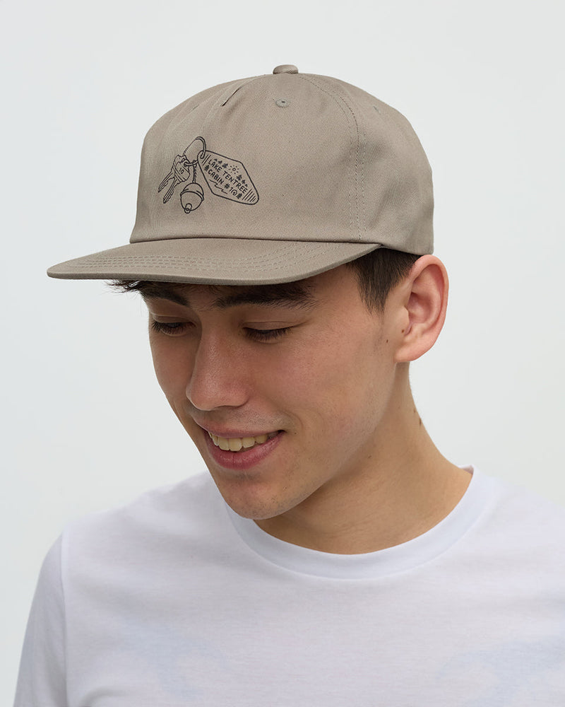Brown-5-Panel-Flat-Brim-Baseball-Cap