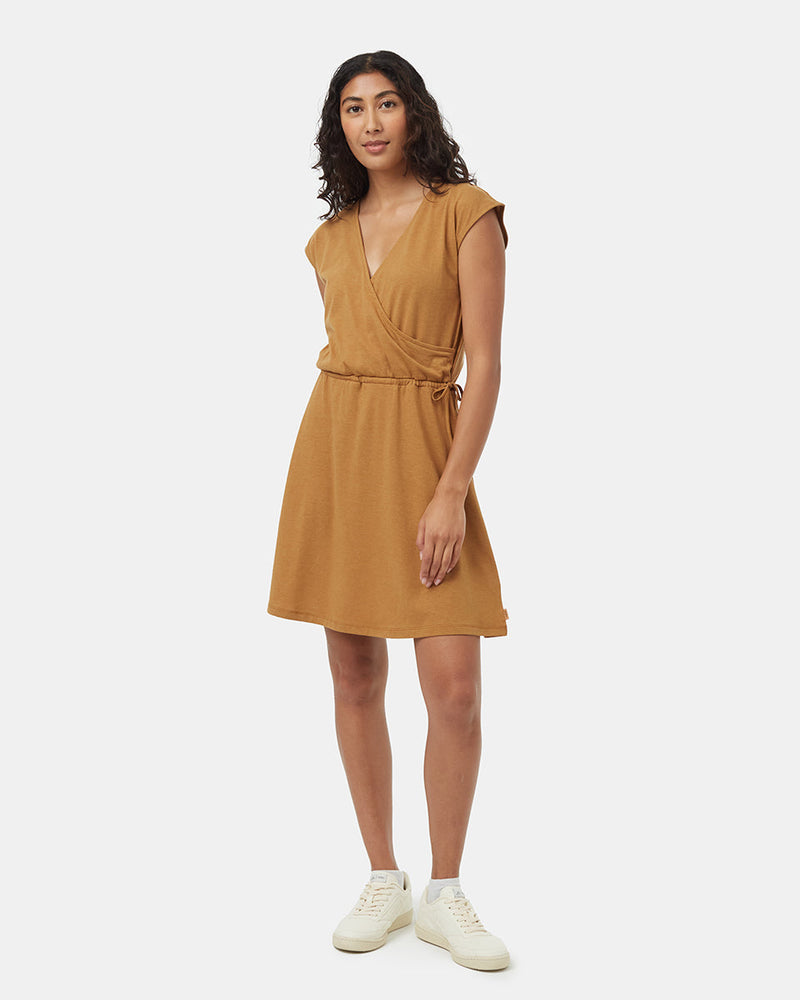Womens TreeBlend Wrap Front Dress | Recycled Materials Womens TreeBlend Wrap Front Dress | Recycled Materials