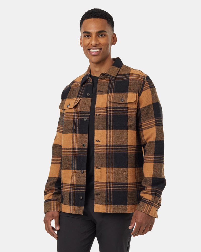 Men Long Plaid Sweater Men's Wool Buffalo Plaid Jacket Wool