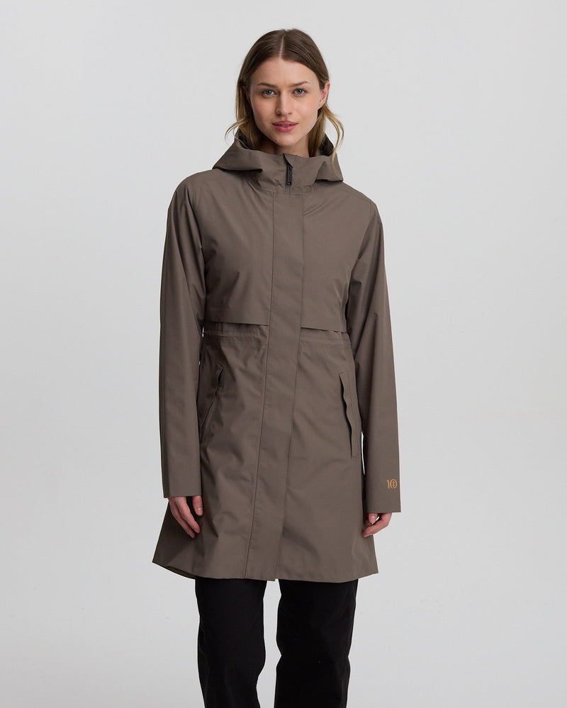 Brown-Misty-Rain-Shell-Hooded-Rain-Jacket