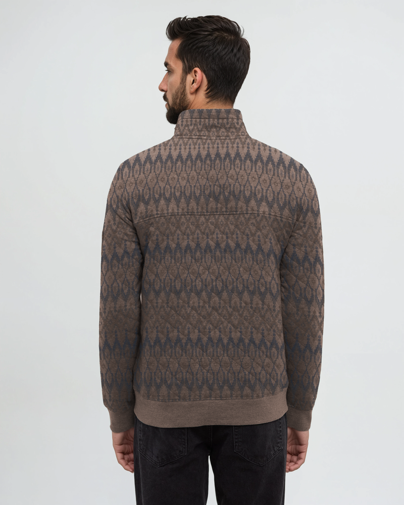 Brown-Mock-Neck-Full-Front-Zip-Sweatshirt