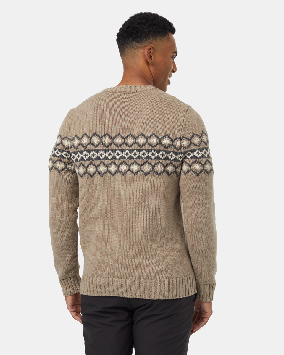 Mens Highline Intarsia Crew Sweater | Organic Cotton