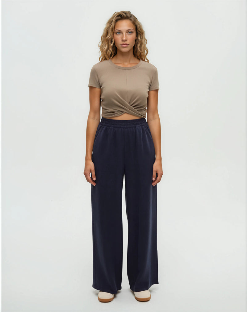 Brown-Organic-Cotton-Modal-Rib-Slim-T-Shirt