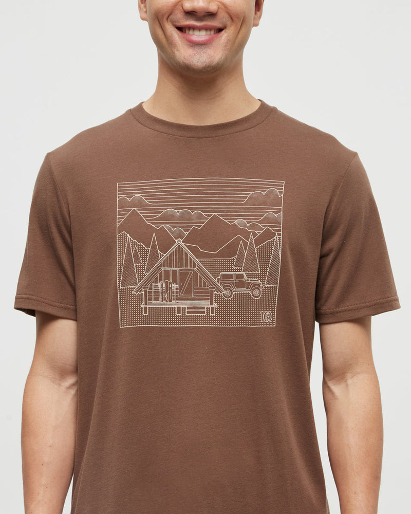 Brown-Printed-Graphic-TreeBlend-T-Shirt
