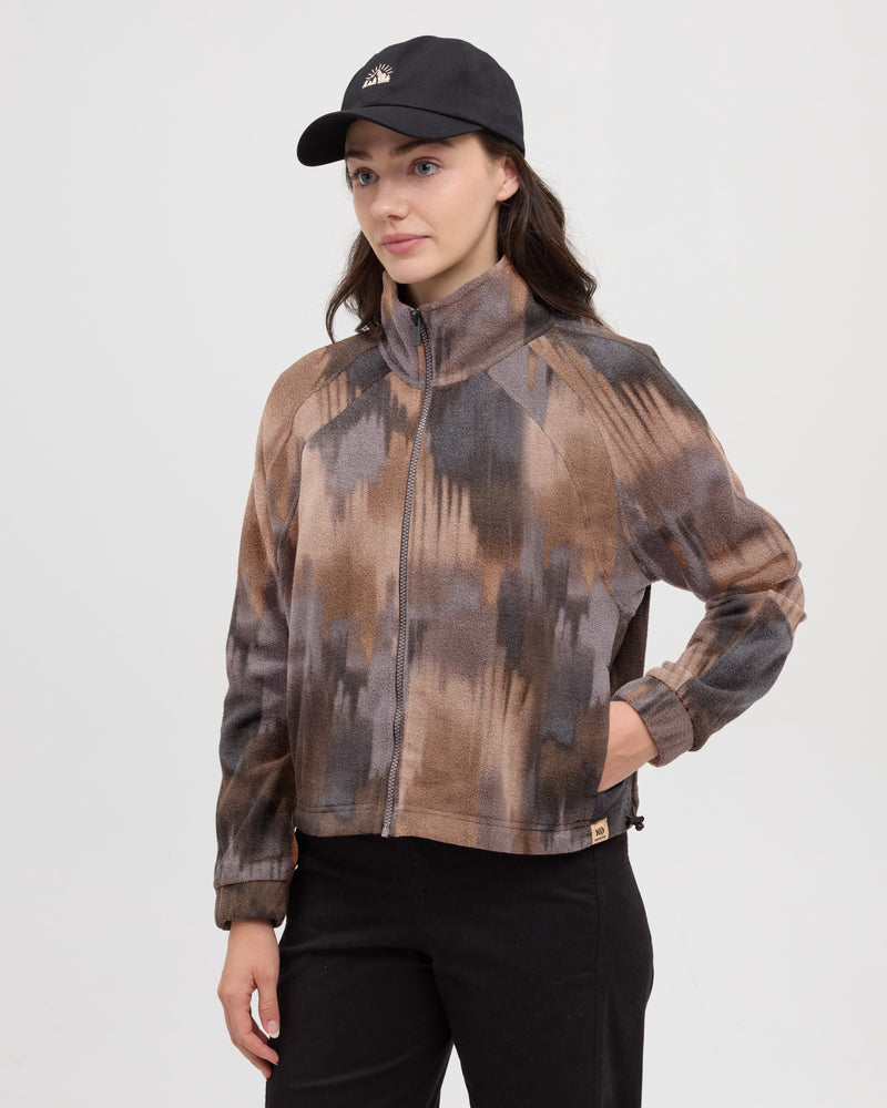 Brown-Recycled-Polyester-Mock-Neck-Full-Zip
