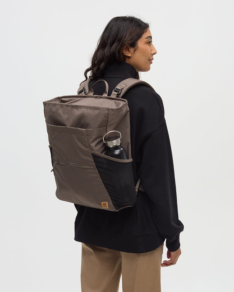 Brown-Recycled-Polyester-Tote-BackPack