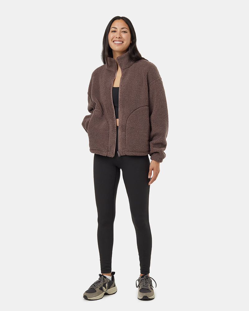 Reversible Zip Womens Recycled Boucle Reversible Full Zip