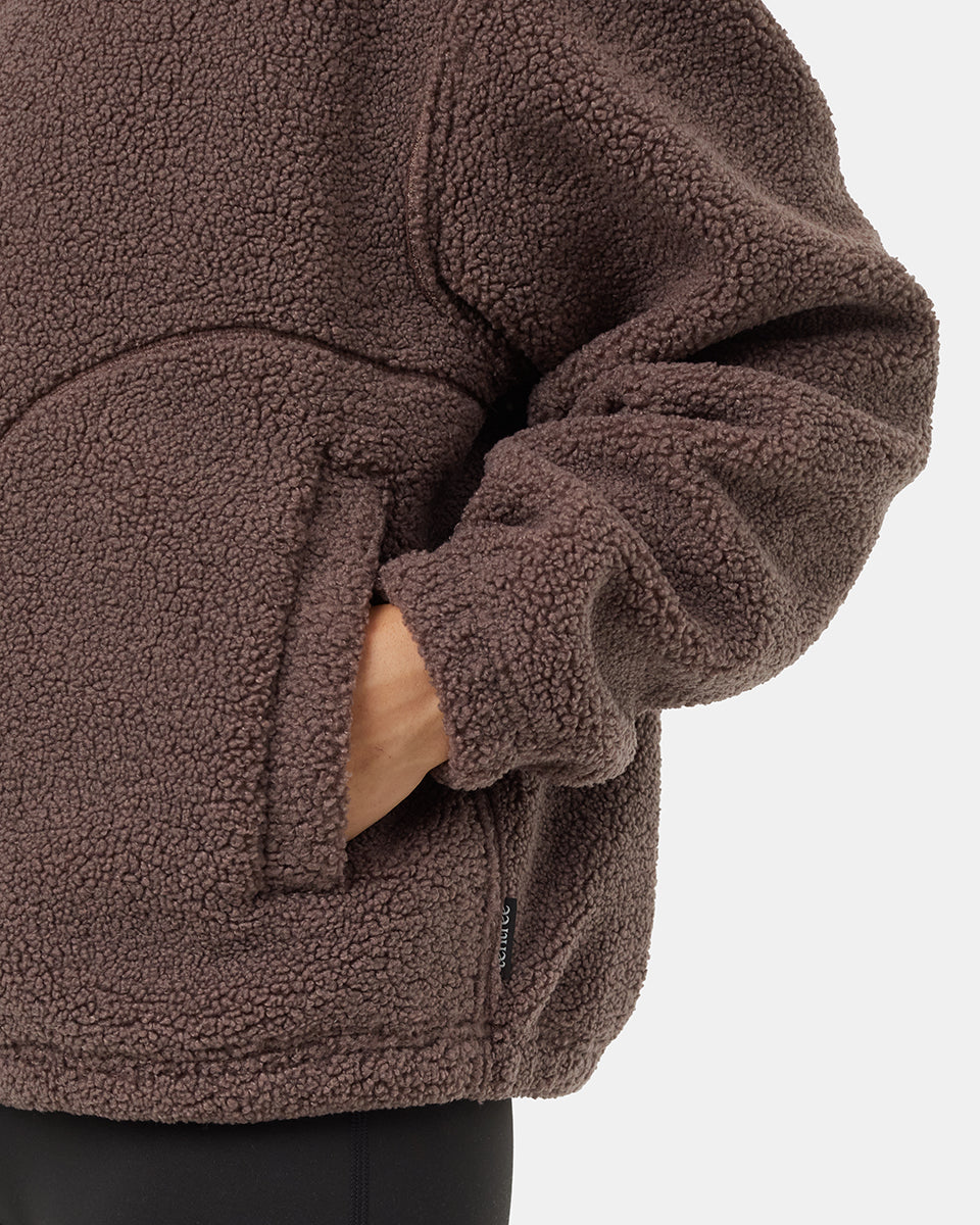 Womens Recycled Boucle Reversible Full Zip