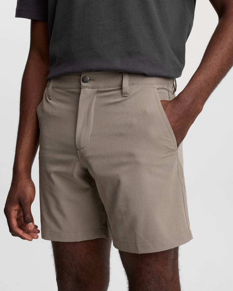 Brown-Stretch-Active-Shorts