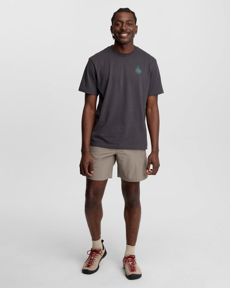 Brown-Stretch-Active-Shorts