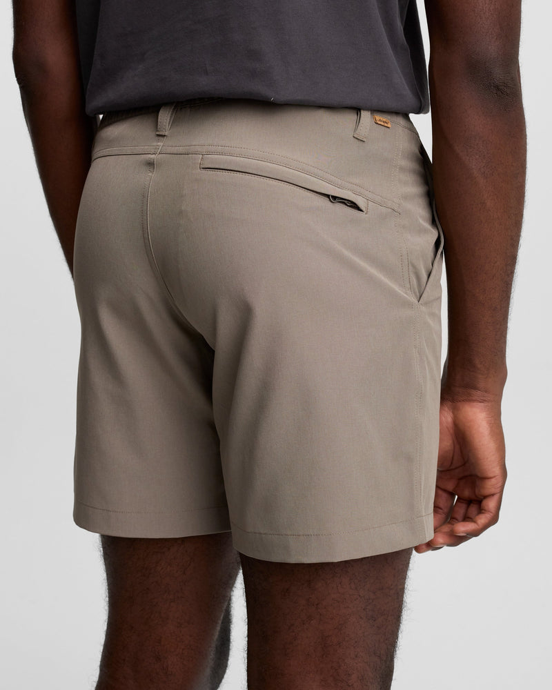 Brown-Stretch-Active-Shorts
