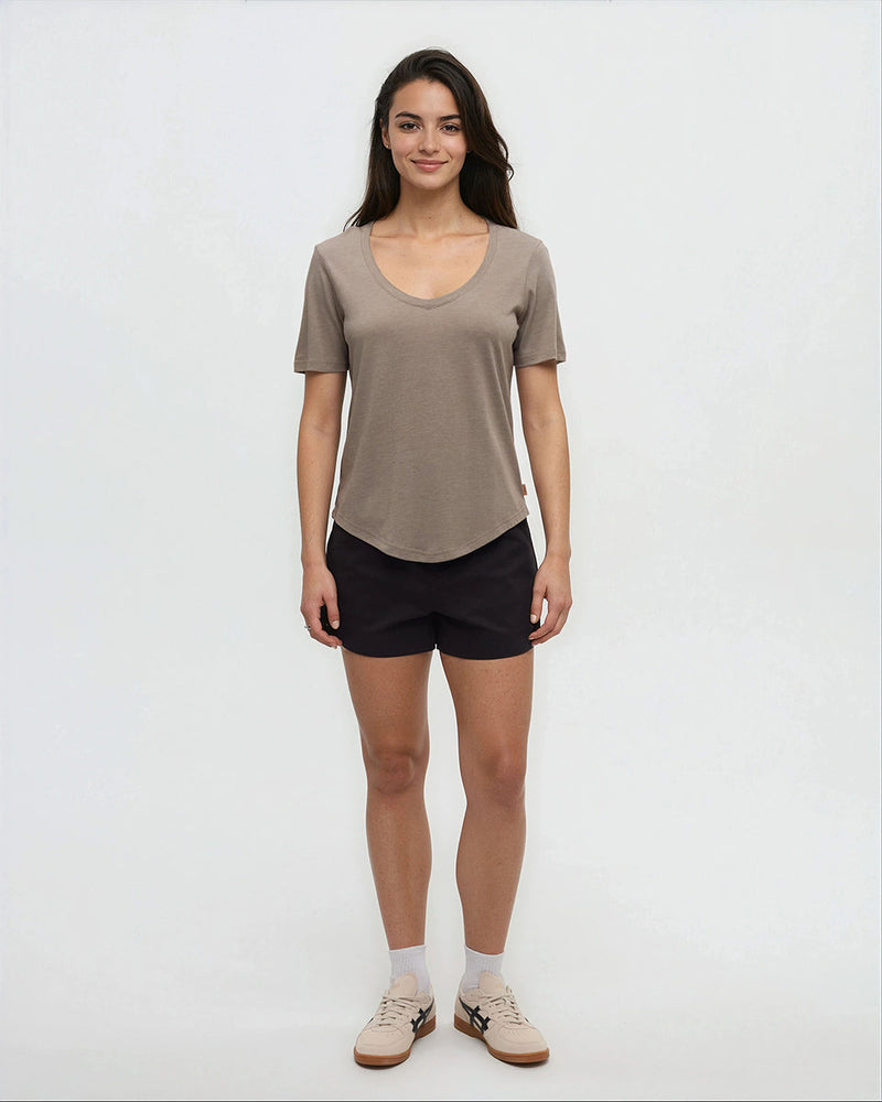 Brown-TreeBlend-V-Neck