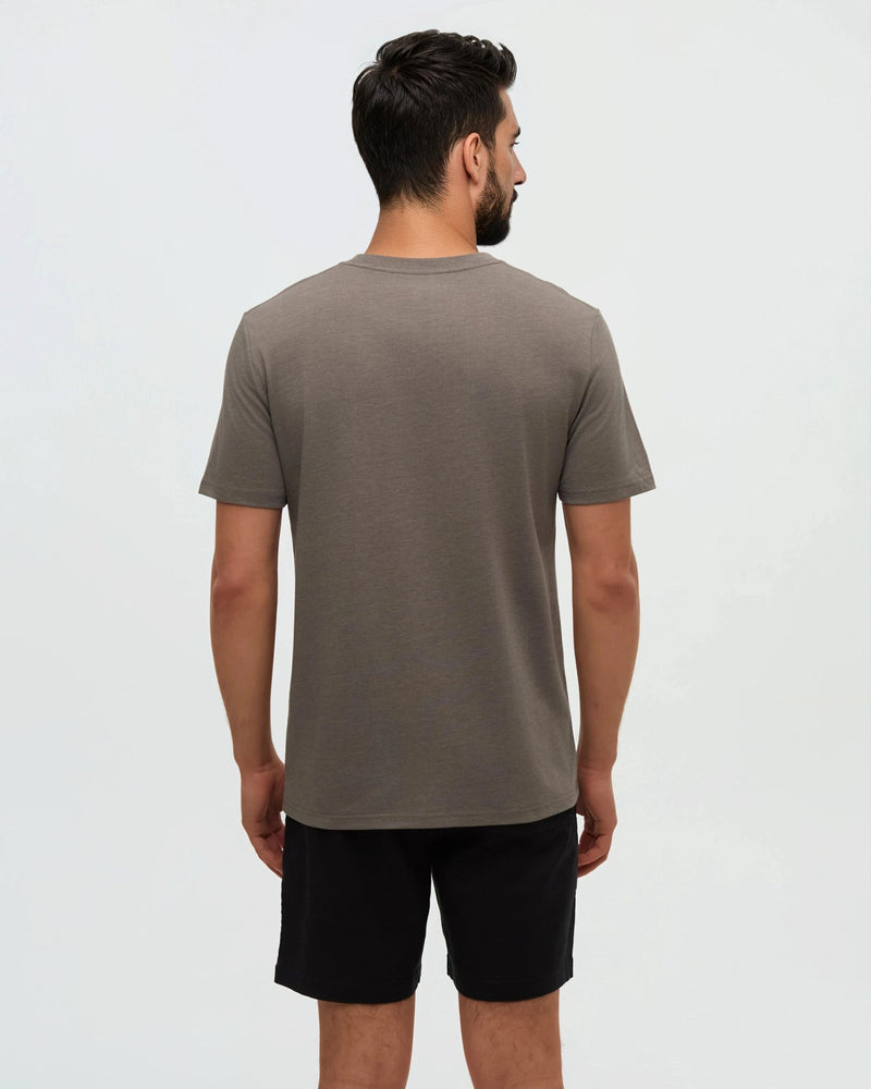 Brown-Treeblend-Regular-Fit-Crew-Neck-T-shirt