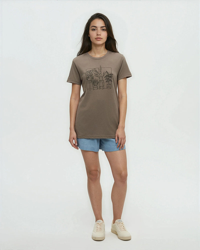 Brown-Treeblend-Regular-Graphic-T-Shirt